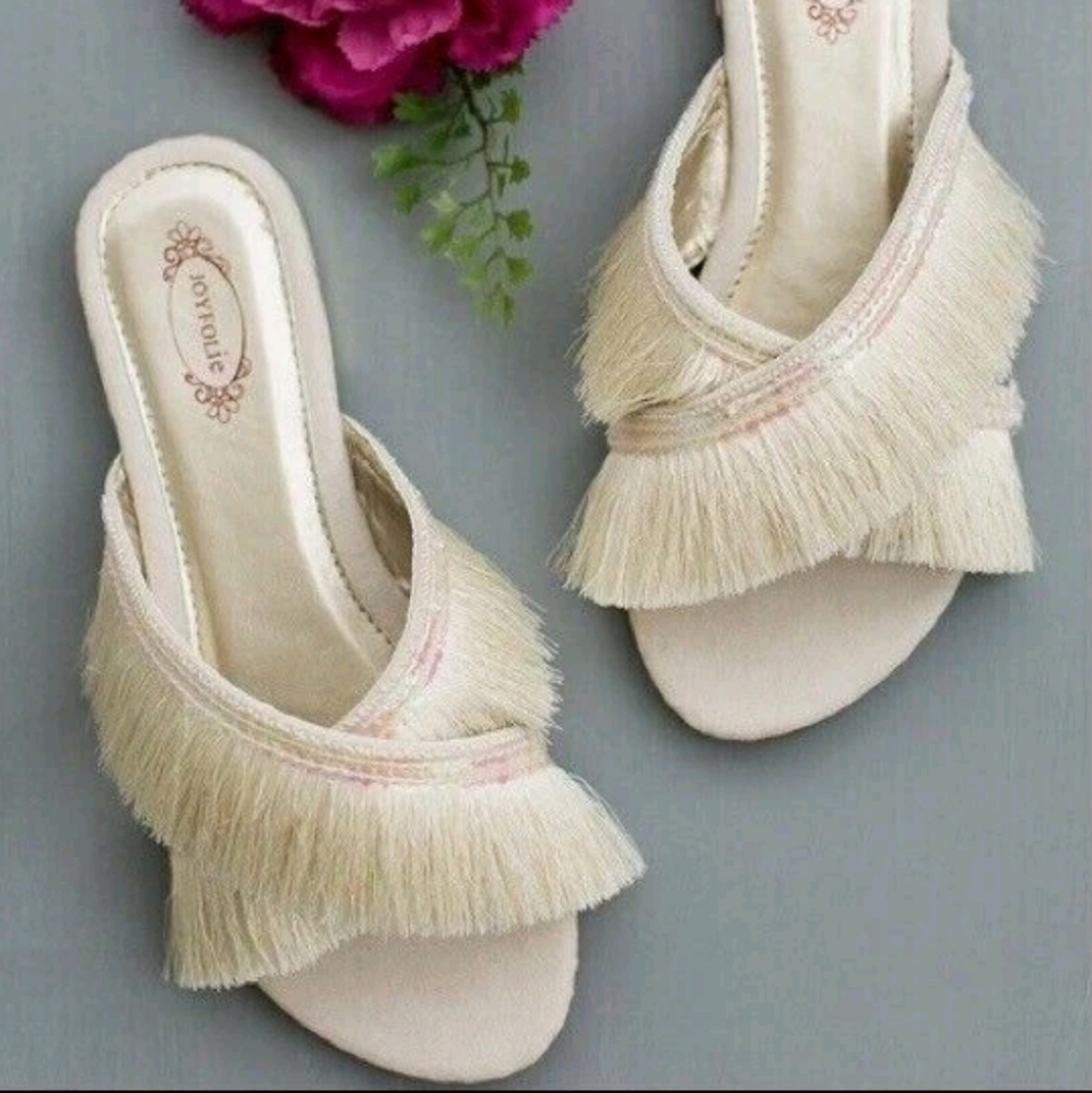 NEW JOYFOLIE | $60 Deandra Fringed & Sequined Sandal